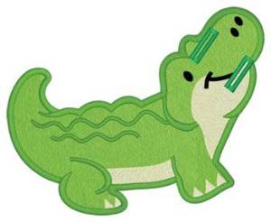 Picture of Alligator Lollipop Holder Machine Embroidery Design
