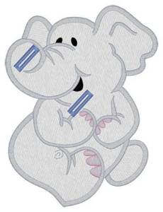 Picture of Elephant Lollipop Holder Machine Embroidery Design