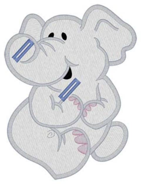 Picture of Elephant Lollipop Holder Machine Embroidery Design