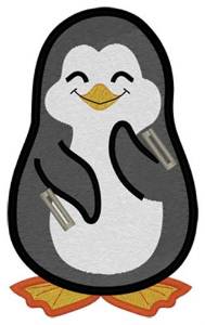 Picture of Penguin Lollipop Holder Machine Embroidery Design