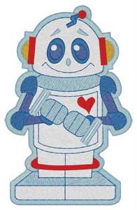Picture of Robot Lollipop Holder Machine Embroidery Design