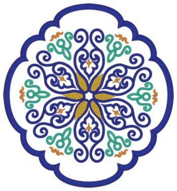 Picture of Moroccan Pattern Applique Machine Embroidery Design