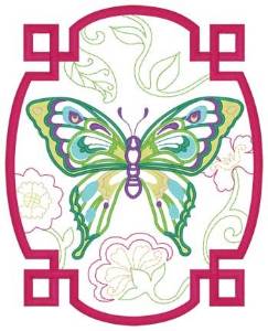 Picture of Butterfly Applique Machine Embroidery Design