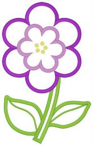 Picture of Purple Flower Applique Machine Embroidery Design