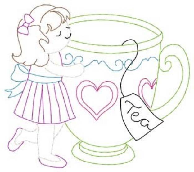 Picture of Hug In A Mug Machine Embroidery Design