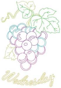 Picture of Wednesday Grapes Machine Embroidery Design