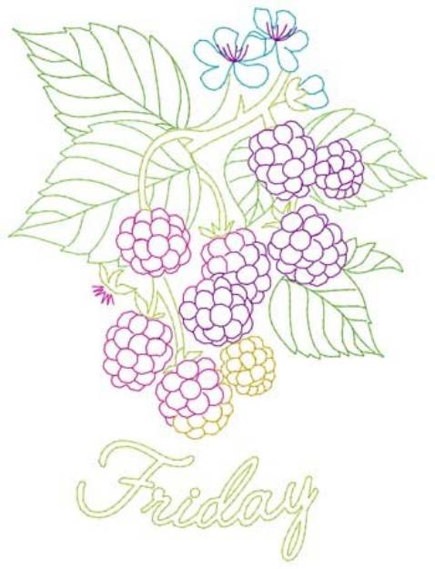 Picture of Friday Blackberries Machine Embroidery Design