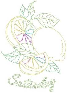 Picture of Saturday Lemons Machine Embroidery Design