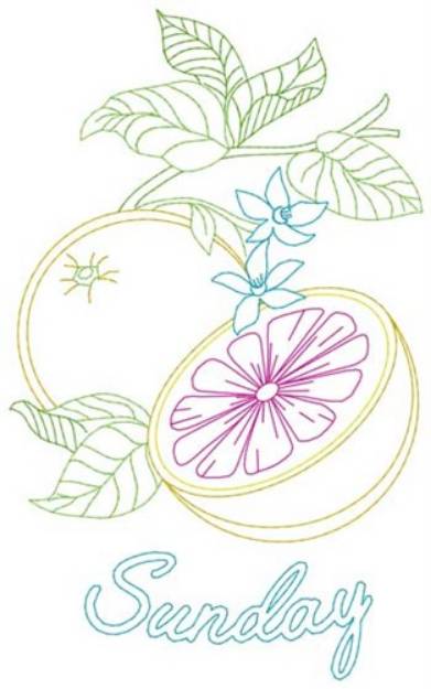 Picture of Sunday Grapefruit Machine Embroidery Design