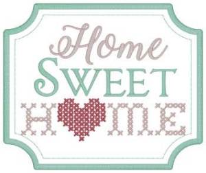Picture of Home Sweet Home Applique Machine Embroidery Design