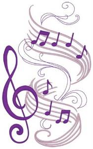 Picture of Graceful Music Notes Machine Embroidery Design