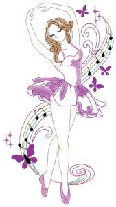 Picture of Musical Ballerina Machine Embroidery Design