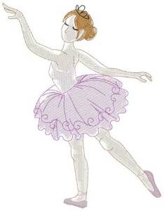 Picture of Ballerina Dancing Machine Embroidery Design