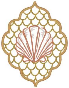 Picture of Clam Shell Applique Machine Embroidery Design