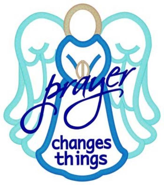 Picture of Angel Prayer Applique Machine Embroidery Design