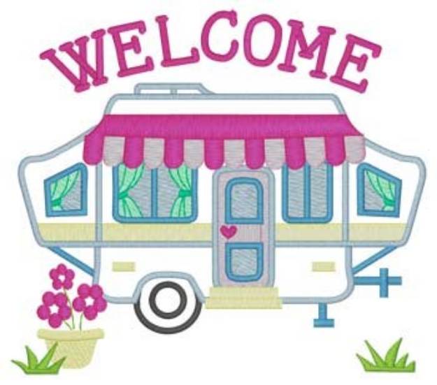 Picture of Welcome Camper Machine Embroidery Design