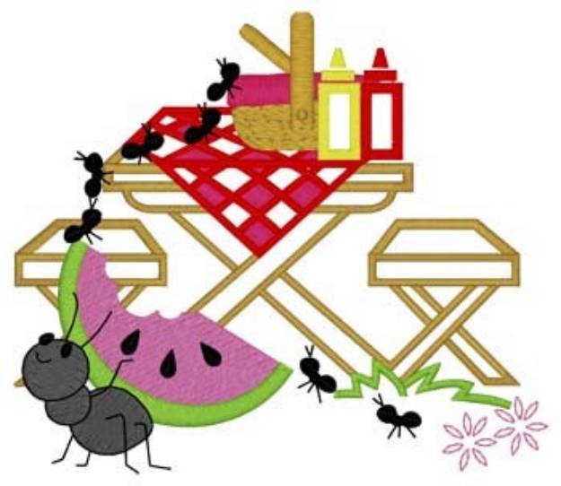 Picture of Ants At A Picnic Machine Embroidery Design