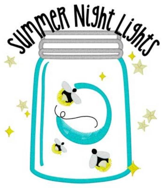Picture of Summer Night Lights Machine Embroidery Design