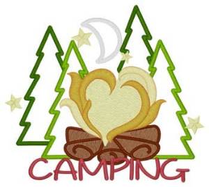 Picture of Love Camping Machine Embroidery Design
