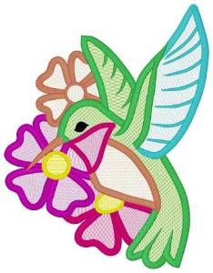 Picture of Hummingbird Mylar Machine Embroidery Design