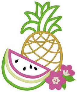 Picture of Pineapple & Watermelon Applique Machine Embroidery Design