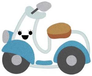 Picture of Scooter Applique Machine Embroidery Design