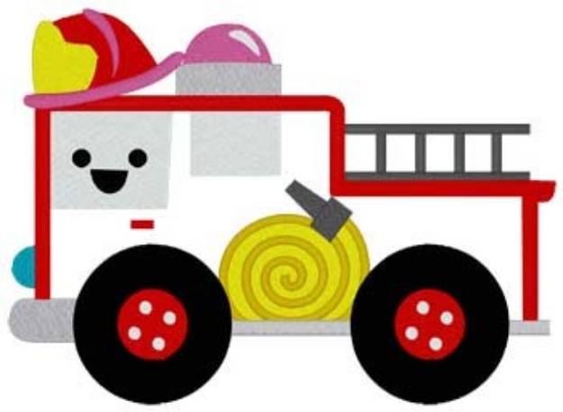 Picture of Fire Truck Applique Machine Embroidery Design