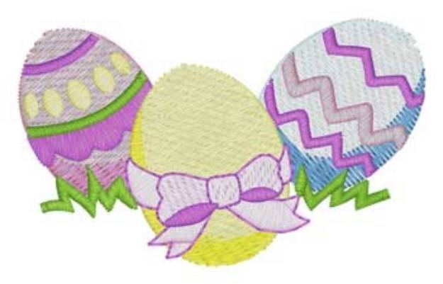 Picture of Easter Eggs Machine Embroidery Design