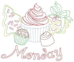 Picture of Monday Xmas Sweets Machine Embroidery Design
