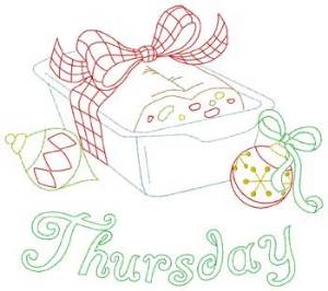 Picture of Thursday Fruit Cake Machine Embroidery Design