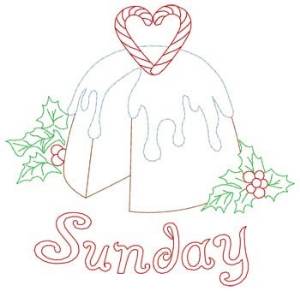 Picture of Sunday Figgy Pudding Machine Embroidery Design