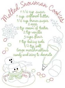 Picture of Melted Snowman Cookies Machine Embroidery Design