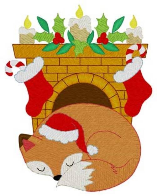 Picture of Sleeping Fox Machine Embroidery Design