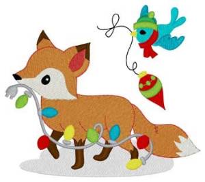 Picture of Decorating Fox Machine Embroidery Design