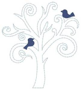 Picture of Swirly Tree Machine Embroidery Design