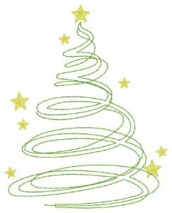 Picture of Spiral Christmas Tree Machine Embroidery Design
