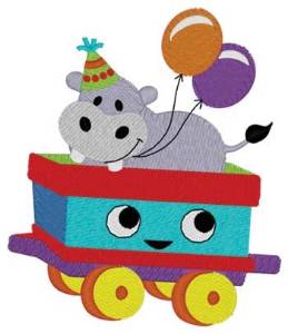 Picture of Hippo Train Machine Embroidery Design