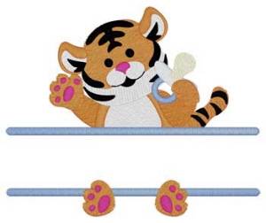 Picture of Tiger Name Drop Machine Embroidery Design
