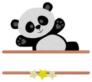 Picture of Panda Name Drop Machine Embroidery Design