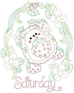 Picture of Saturday Hedgehog Machine Embroidery Design