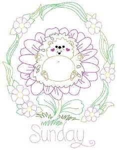 Picture of Sunday Hedgehog Machine Embroidery Design