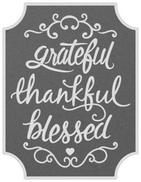Picture of Grateful Thankful Blessed Machine Embroidery Design