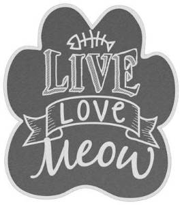 Picture of Live Love Meow Machine Embroidery Design