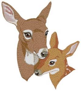 Picture of Doe & Fawn Machine Embroidery Design
