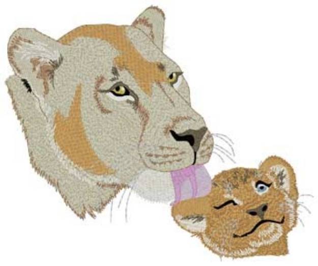 Picture of Lioness & Cub Machine Embroidery Design
