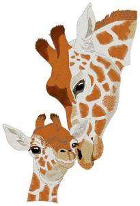 Picture of Momma And Baby Giraffe Machine Embroidery Design