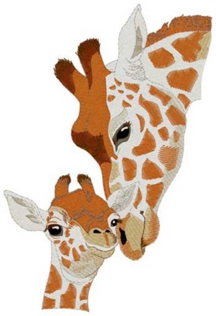 Picture of Momma And Baby Giraffe Machine Embroidery Design
