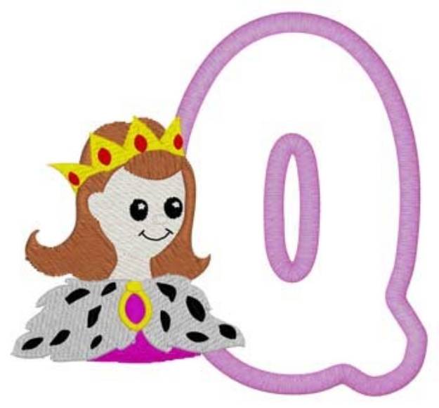 Picture of Q Queen Applique Machine Embroidery Design