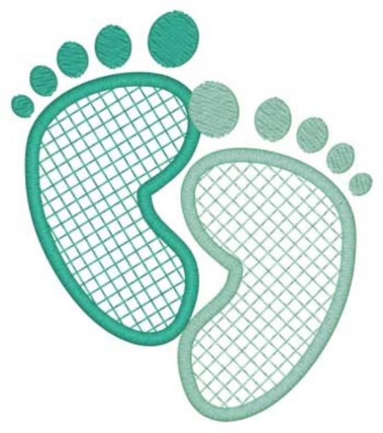 Picture of Baby Feet Lace Machine Embroidery Design