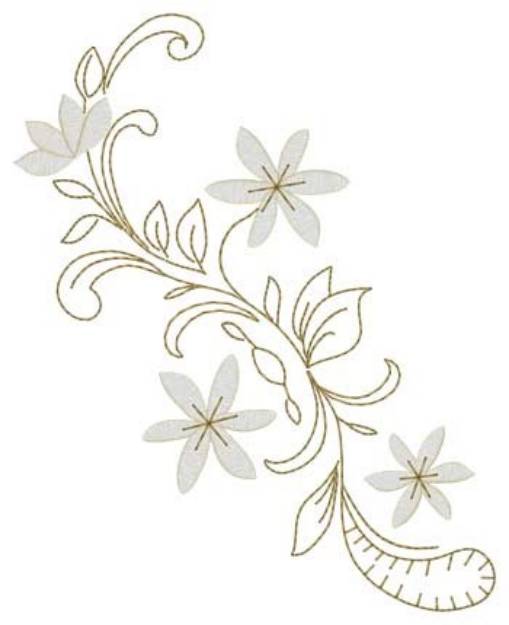 Picture of Western Scroll Accent Machine Embroidery Design